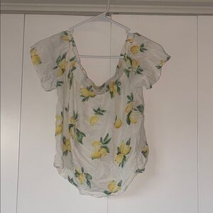 Skies Are Blue White Flutter Sleeve Ruched Blouse